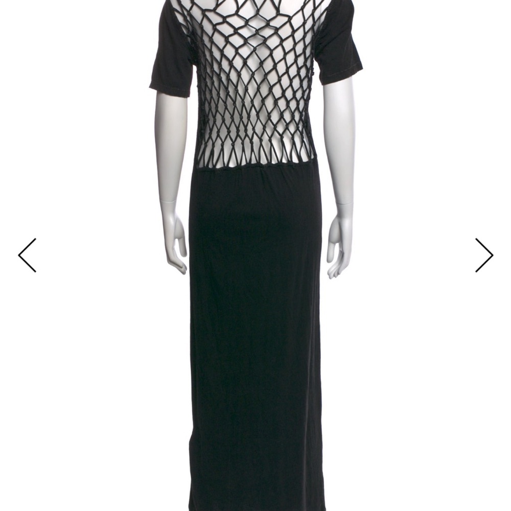 IRO Black Maxi Dress with Open-Knit Back